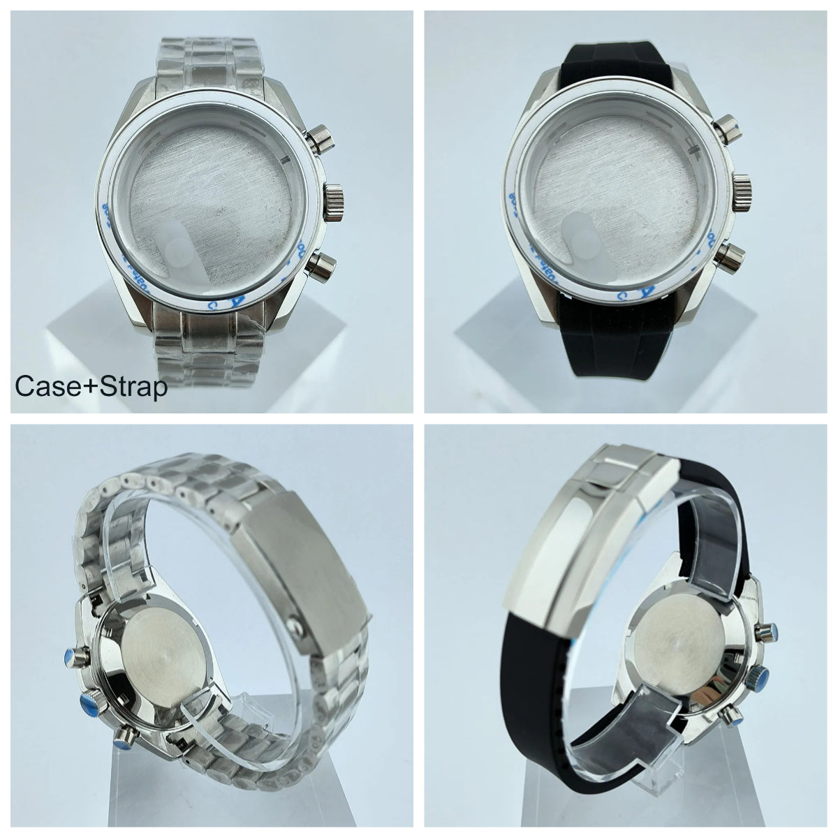 40mm Stainless Steel Watch Case with Sapphire Glass fit 32.5mm Dial for VK63