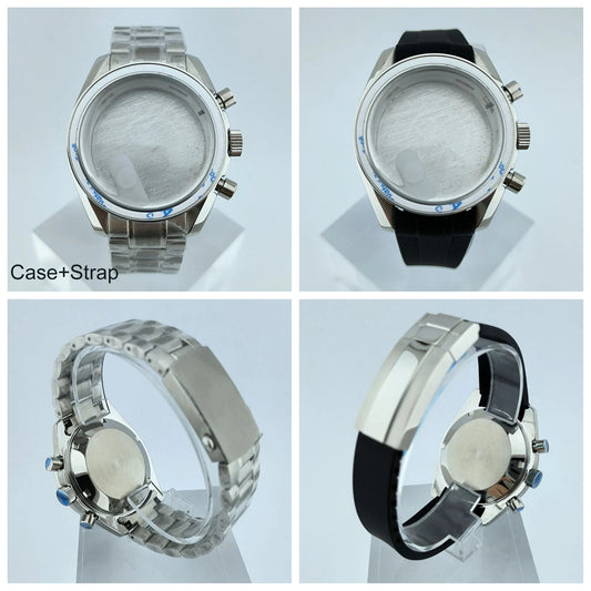 40mm Stainless Steel Watch Case with Sapphire Glass fit 32.5mm Dial for VK63