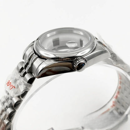 Ladies 31MM Round Bezel Sapphire Glass Jubilee bracelet Watch Case Fit NH05 NH06