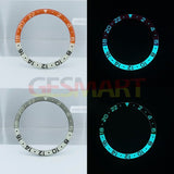 38mm Dark Orange/Grey Resin+Alloy Blue Lume Watch Bezel for SKX007 SKX011