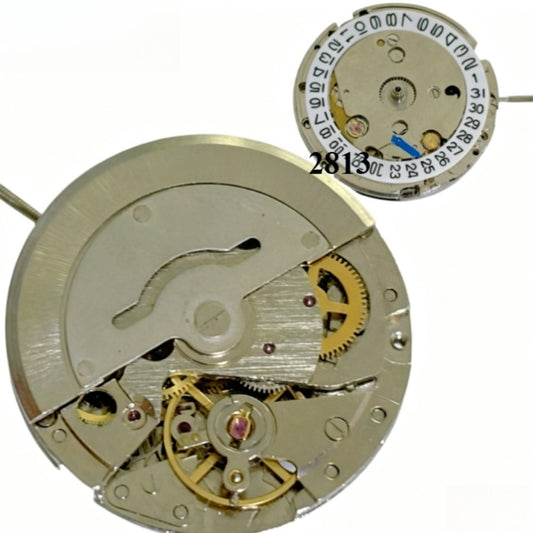 Chinese 2813 8205 Automatic Mechanical Movement Date At 3 Golden Wheel Second@6