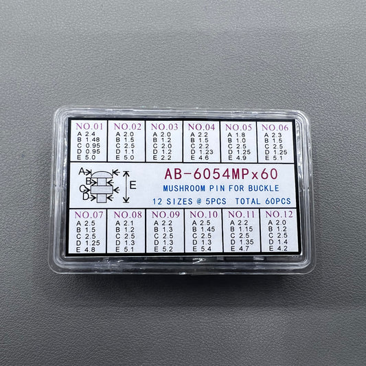 60PCS center locking pin mushroom head refills for clasp bottoms, perfect watch accessory replacement.