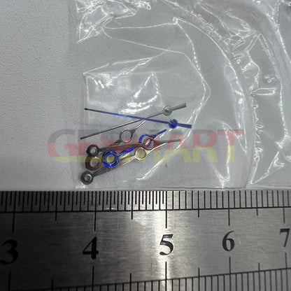 13 mm blaue, hohle Uhrzeiger ohne Leuchtpunkt für Miyota 2035 Quarzwerk Nr. 6 