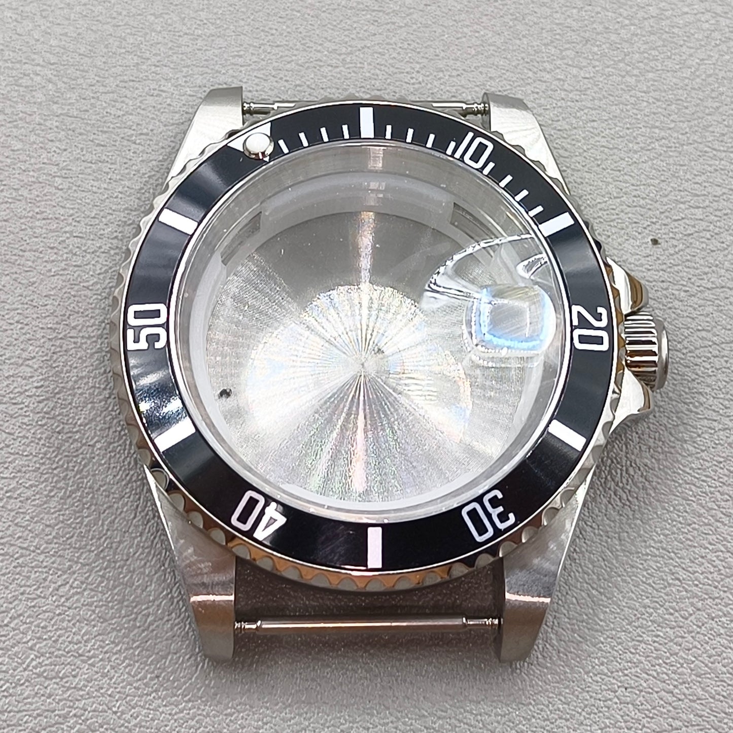 40MM Black Watch Case for MIYOTA 8215 2813 3804 2836 Case Back Cover Sapphire Glass
