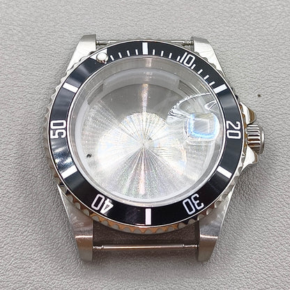 40MM Black Watch Case for MIYOTA 8215 2813 3804 2836 Case Back Cover Sapphire Glass
