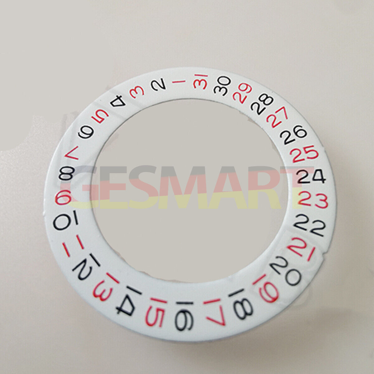 Red Odd Date Wheel overlay for ETA2824, 2836 & Miyota 8215/8200 movements with date at 3 o'clock.