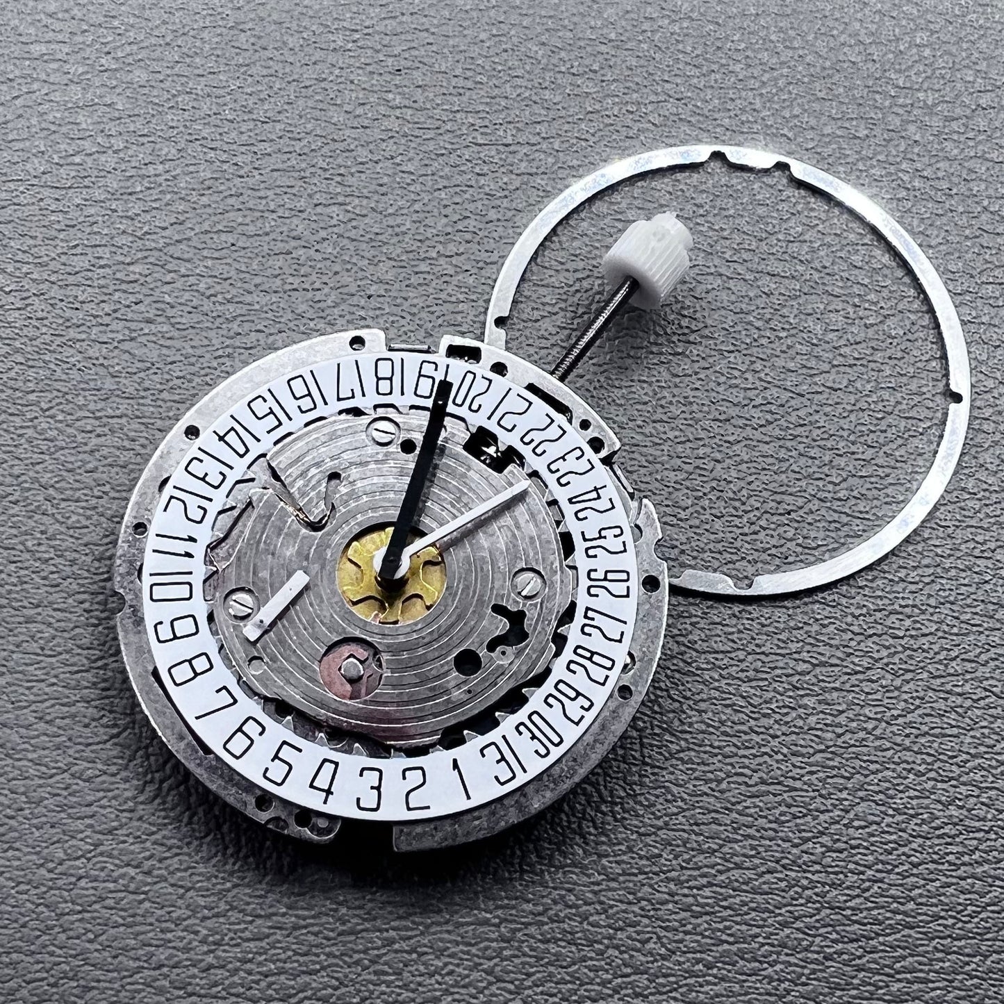 ISA 8171A Quartz Movement 4 Hands Date@6 Silver Plated