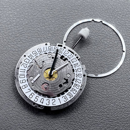 ISA 8171A Quartz Movement 4 Hands Date@6 Silver Plated