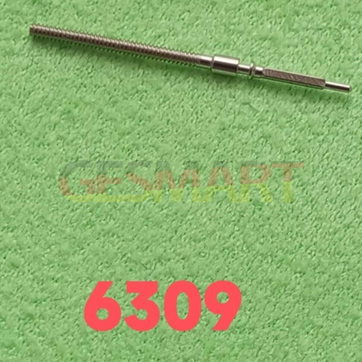 Movement watch winding stem for 6309 movement, precise spare part for watch repair and maintenance.