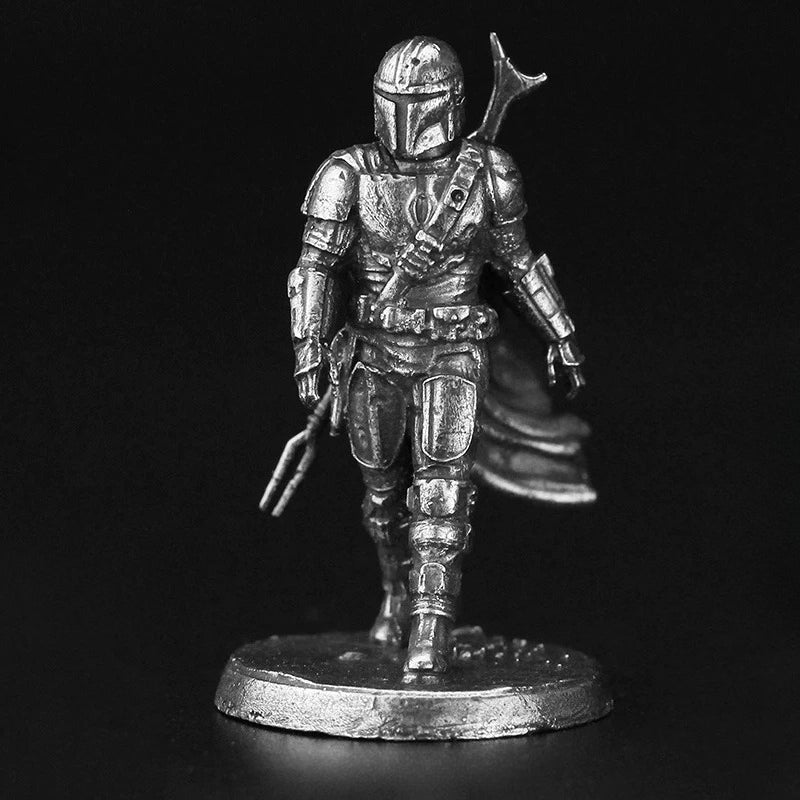 Bounty Hunter Full Armor Copper Figurine White Bronze Sci-Fi Wargame 362-5