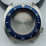 42.5mm Silver Watch Case Blue Bezel Blue Ring for NH35 NH36 NH38 NH70