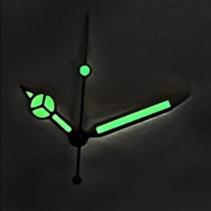 17mm C3 Super Green Lume watch hands for NH35 NH36 NH38 NH70 NH72 movements, luminous and precise.