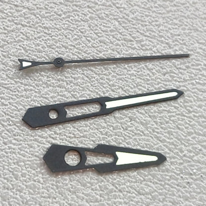 2 Sets Green Lume Matted Black Trim Hollow Watch Hands for NH35 NH36 Movement