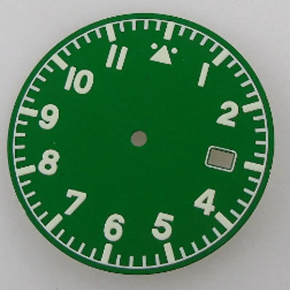 33.6mm Multicolor Watch Dial Fit For NH35AA NH36AA with Green Luminous Modified