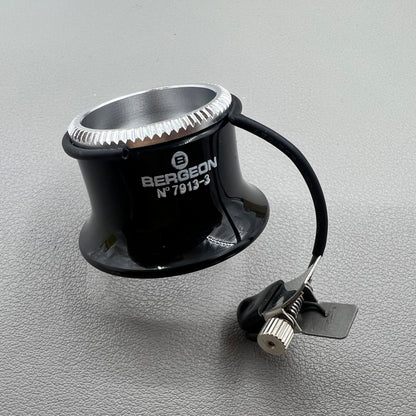 Bergeon Swiss 3.3x Leselupe mit Brillenclip Modell 7913