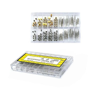 Multisize stainless steel watch winding stem extender with crowns, perfect for watch repair and accessory by Watch maker.