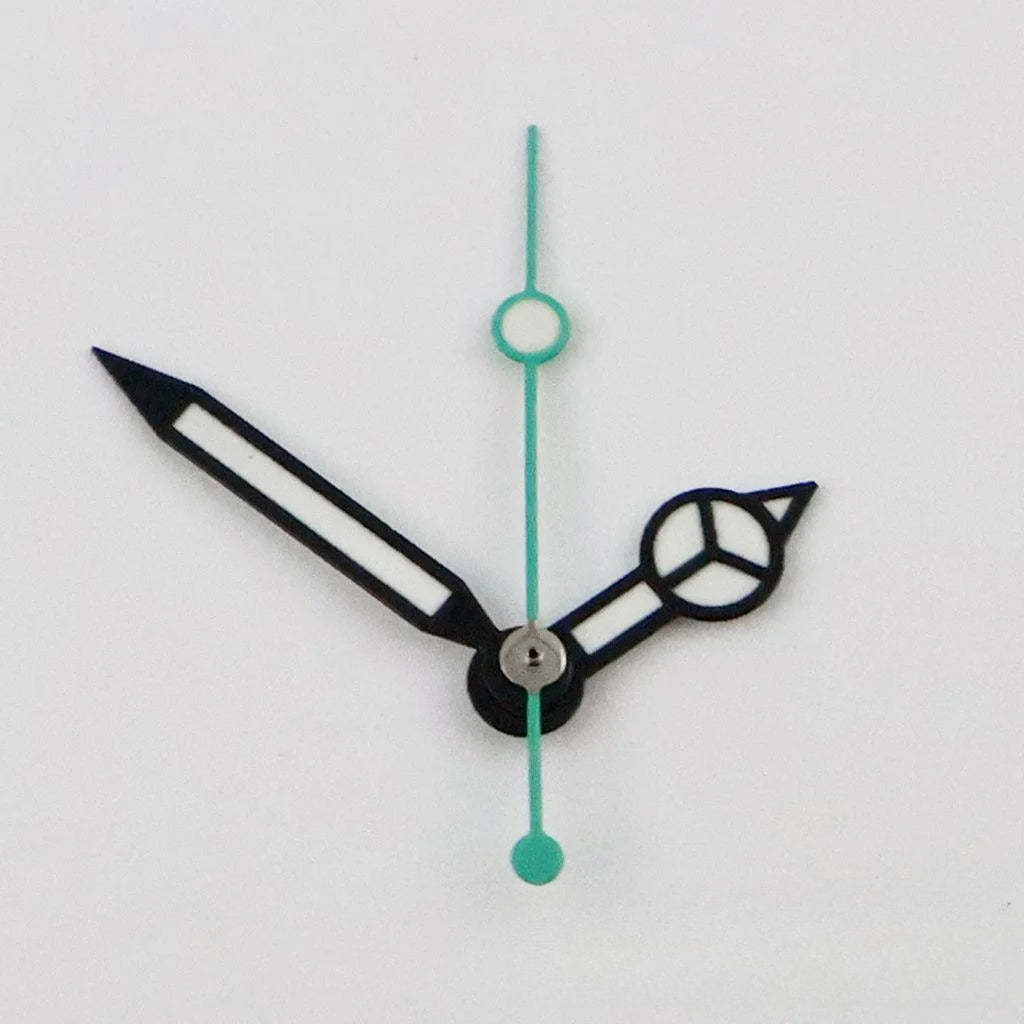 Ghost Hands Blue Green Red SUB Watch Hands Green Luminous for NH34/35 NH36 4R 7S