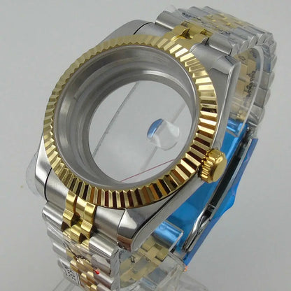 40mm Sapphire Glass two Tone Watch Case fit NH35 NH36 Miyota 8215 ETA 2824 2836