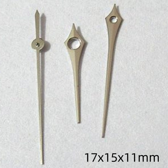 17mm Silver Trim Arrow Shape Watch Hands Set for Miyota 2035 2115 2105 2305 Movement