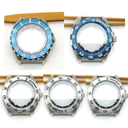 44MM Watch Case For NH35A/NH36 Movement Replacement Parts Stainless Steel Mechanical Watch Case For NH35A/NH36 Movement Case