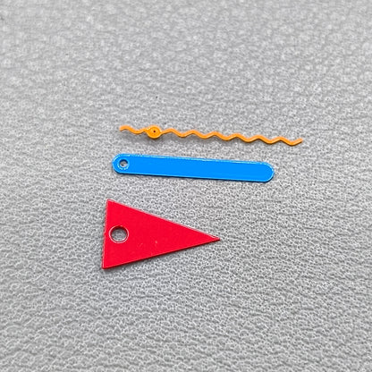 2 Sets/Pack Red Triangle Irregular Fashion Watch Hands for Miyota 2035 Movement