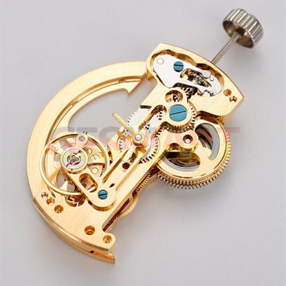 LG0808 Asian watch movement featuring hollow rectangle balance wheel for precise automatic mechanical watches.