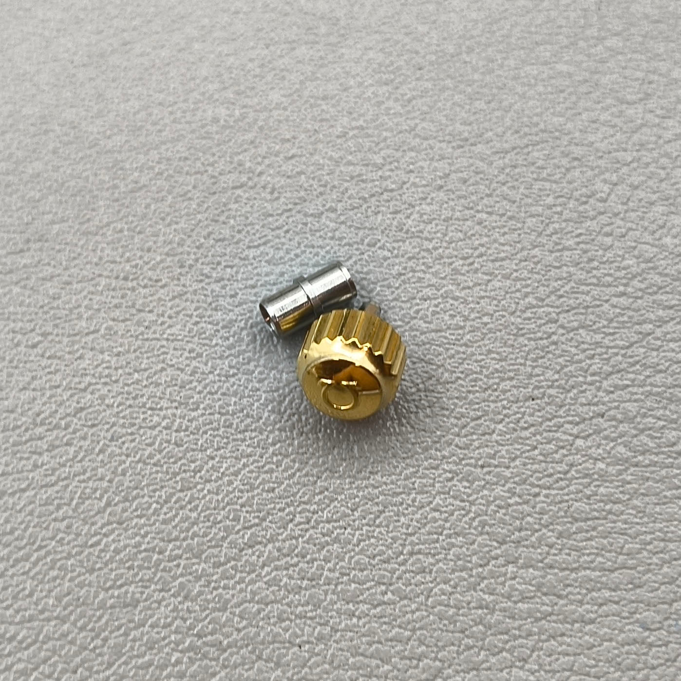 Gold Watch Crown with Tube for OMEGA Seamaster 300 Watch (Size:6.0mm)