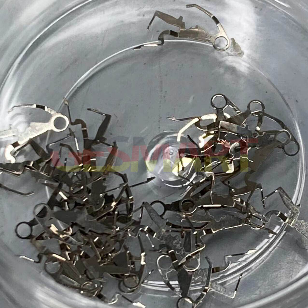 Small combined setting lever jumper for Ronda 705 watch movement, durable replacement part.