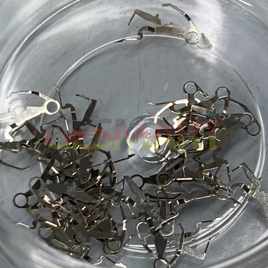 Small combined setting lever jumper for Ronda 705 watch movement, durable replacement part.