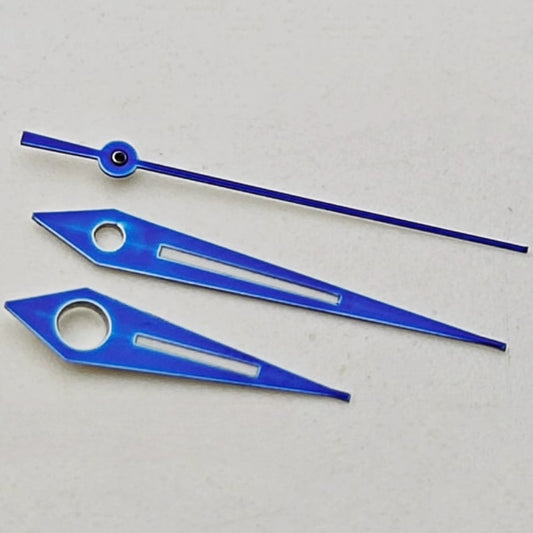 8mmx12mmx12.5mm Blue Arrow Shape Lume Watch Hands Set for NH34 NH35 NH36