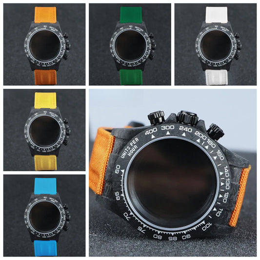SEAGIS 38.0mm carbon fiber case VK63 popular nylon cowhide strap fastener