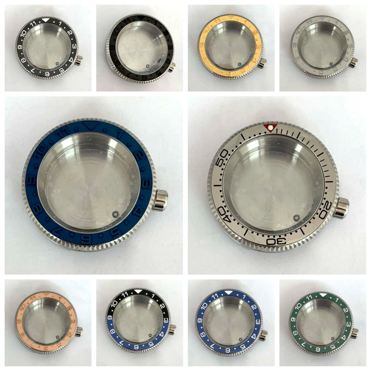 42MM Watch Case Steel Cylinder Case with Sapphire Crystal for NH35/NH36/4R/7S