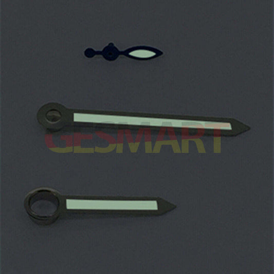 Silver Trim Arrow Shaped Green Lume Watch Hands for ST3600/ST3620/ETA6497/6498