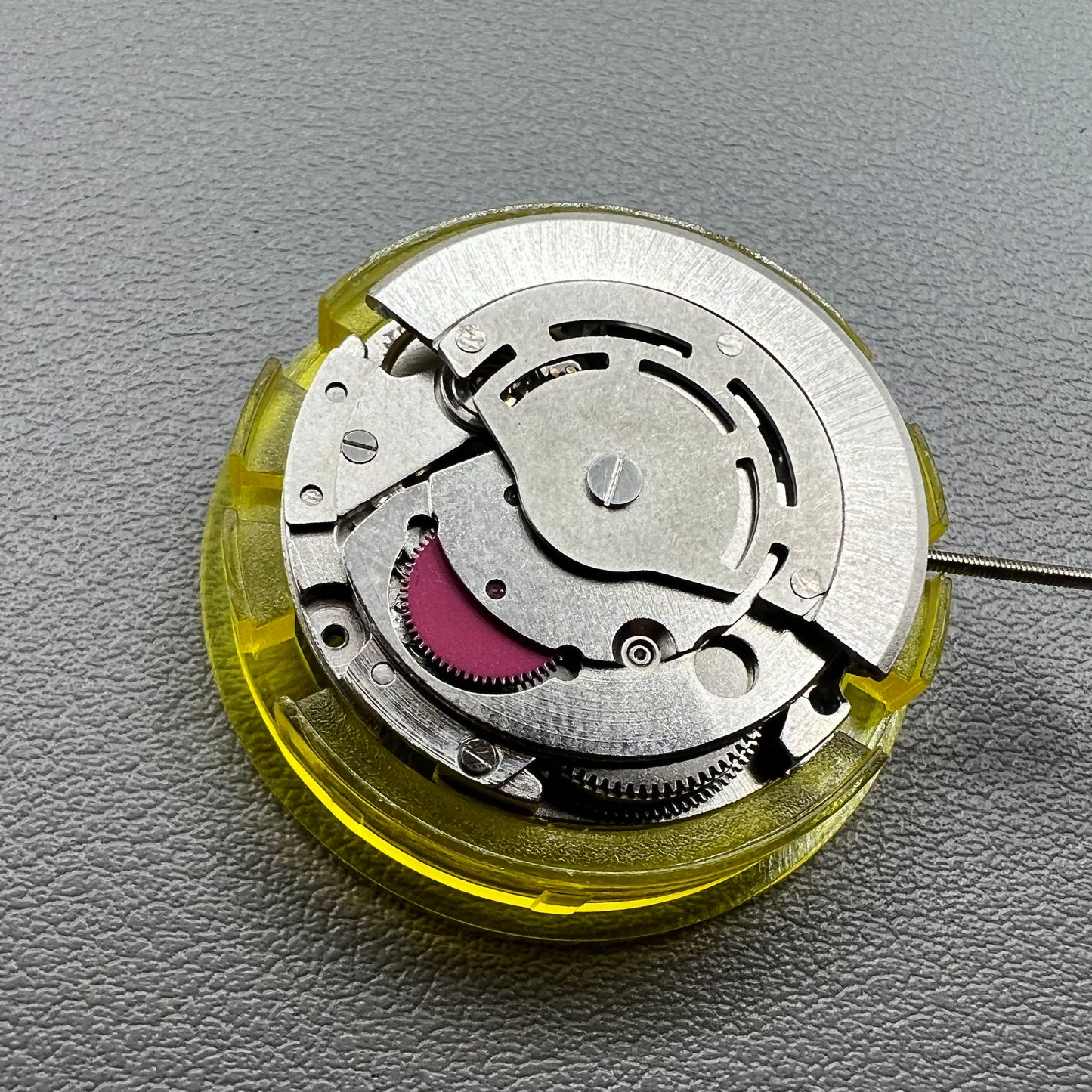 Silver China 2813 8205 watch accessory showcasing automatic mechanical movement with single calendar at 3 o?clock slot.