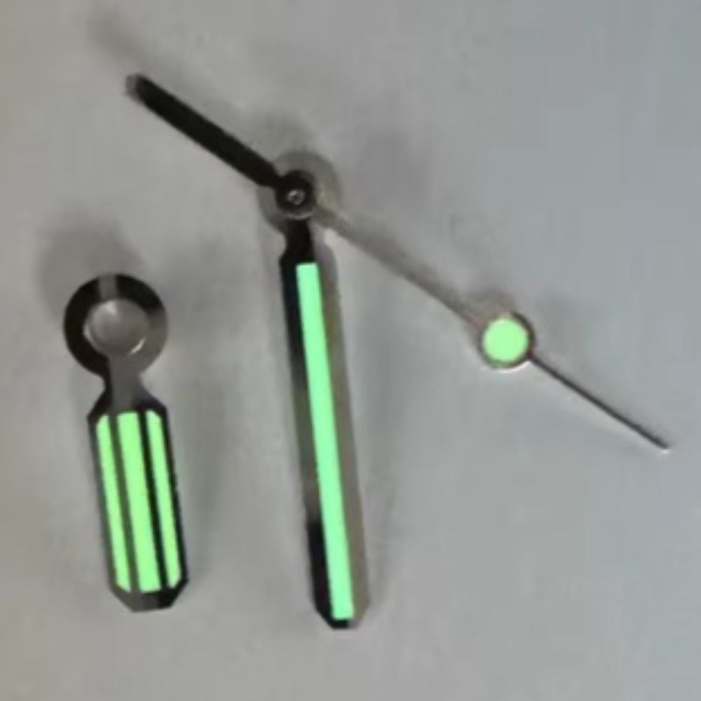 Silver C3 Super Green Lume watch hands by AP for Royal Oak series with Miyota 9015 movement