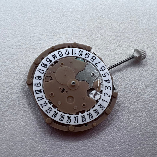 2 PIECES Sunon PE60 Quartz Watch Movement 3 Hands With Date@6