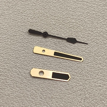 No Lume Black Painted Golden Trim Watch Hands for NH35 NH36 NH70 NH72