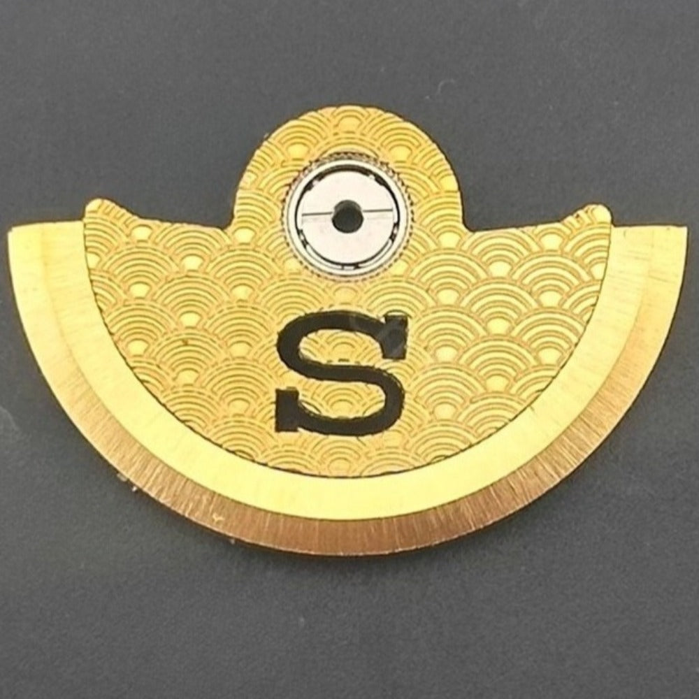 Modified S Carved Golden Fish Scale Rotor Oscillating Weight for NH35 NH36 Movement