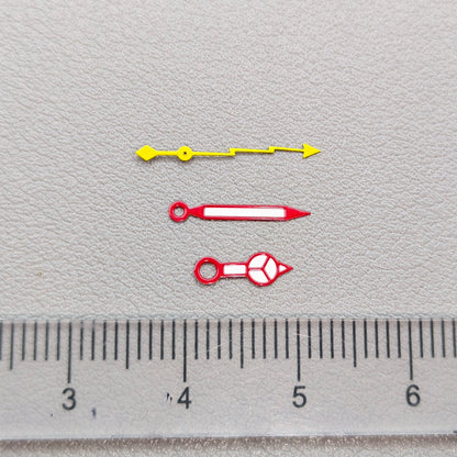 2 Sets Lightning Second Hand Lume Red Trim Watch Hands for NH35 NH36 SKX007 SBBN