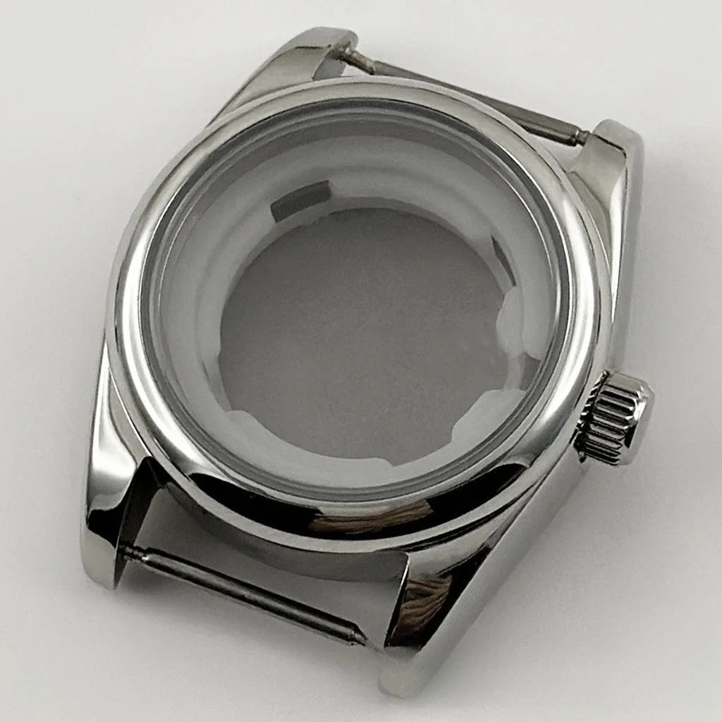 31MM Round Bezel Sapphire Glass Presidential bracelet Watch Case for NH05 NH06