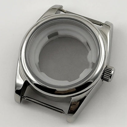 31MM Round Bezel Sapphire Glass Presidential bracelet Watch Case for NH05 NH06