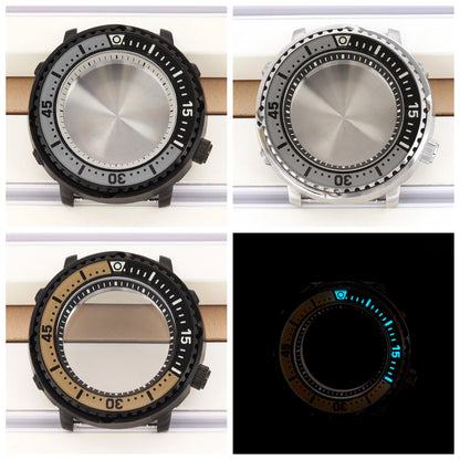43mm Watch Case For NH35/36/34/38 4R36 Mod Tuna Canned C3 Bezel Sapphire Crystal