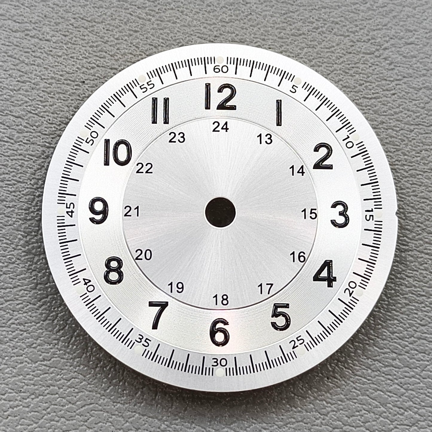 Silver Pilot 29mm Nologo Watch Dial Face for NH35 NH36 Movement