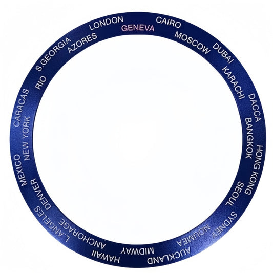 Dark blue 38/30.7mm aluminum slope bezel for SKX007 watch enhancement