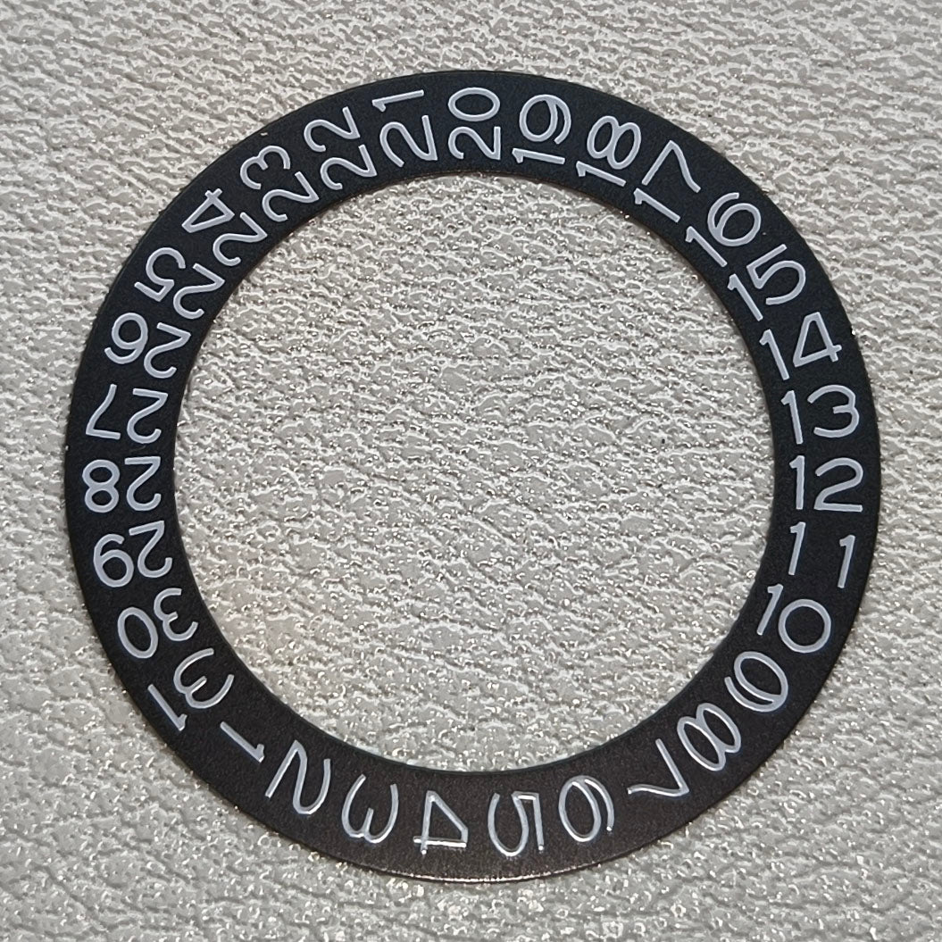 2 PIECES Black Background Grey Character Date Disk Wheel for NH35 NH36 Date@3