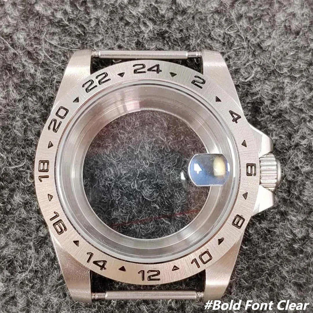 39mm 5ATM Waterproof GMT 24 Hours Classic Retro Watch Case for NH34/NH35/NH36