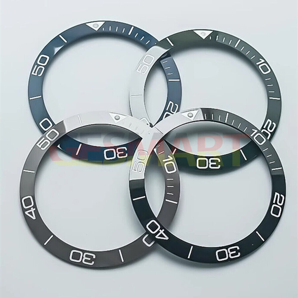 Ceramic blue luminous bezel ring by Conquest for 38.5mm watch, enhancing style and durability.