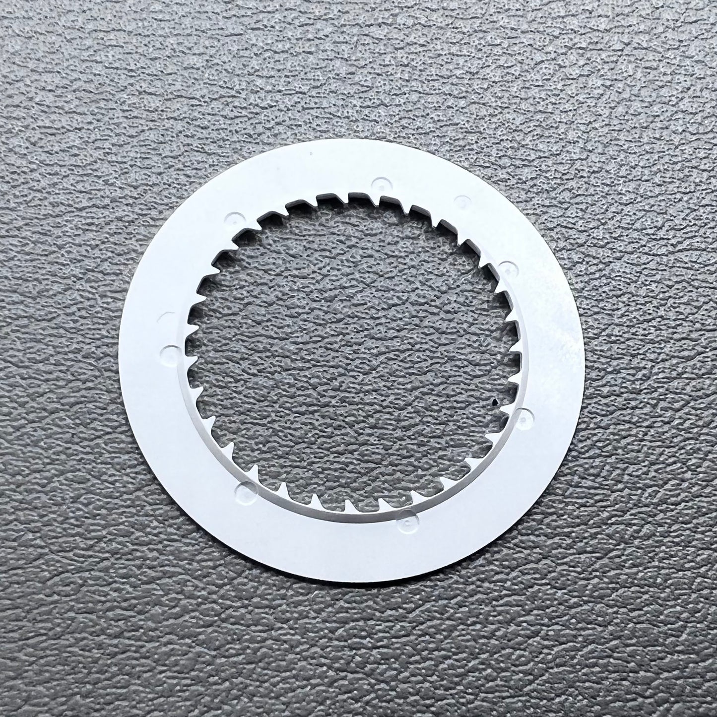 Black font white date disk wheel for NH35 NH36 watch movement, date display at 3 o'clock position.