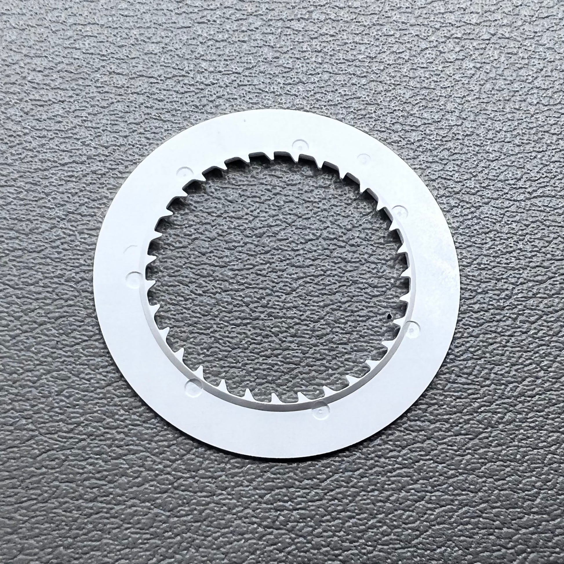 Black font white date disk wheel for NH35 NH36 watch movement, date display at 3 o'clock position.