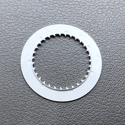 Black font white date disk wheel for NH35 NH36 watch movement, date display at 3 o'clock position.